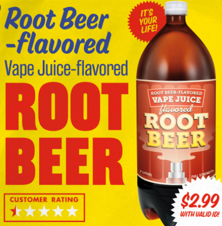 Omega Mart Root Beer flavored Vape Juice flavored Root beer Blank Meme Template