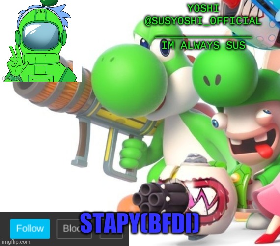 New Hated Character | STAPY(BFDI) | image tagged in yoshi_official announcement temp v4 | made w/ Imgflip meme maker