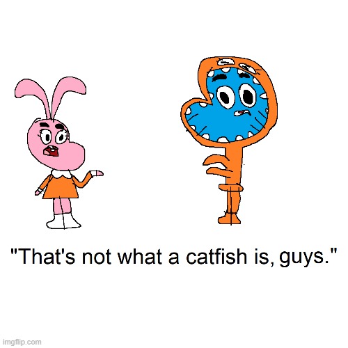 can i get away with this not being nsfw? probably. also i made this myself | image tagged in the amazing world of gumball | made w/ Imgflip meme maker