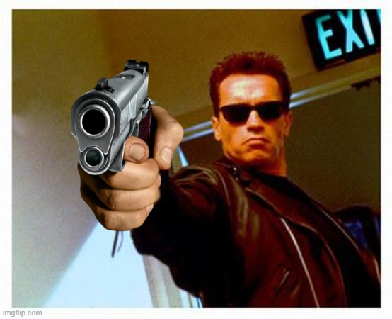 High Quality arnold has a gun and a severe distaste for your shit Blank Meme Template