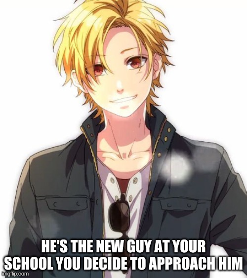 This is Hikaru | HE'S THE NEW GUY AT YOUR SCHOOL YOU DECIDE TO APPROACH HIM | made w/ Imgflip meme maker