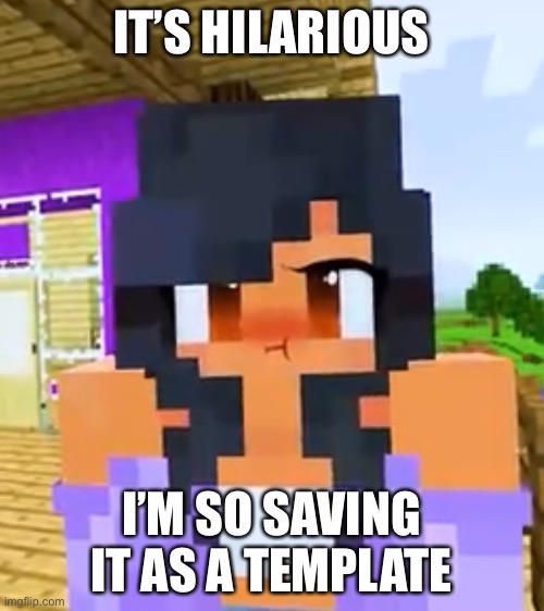 Aphmau angry ? | IT’S HILARIOUS; I’M SO SAVING IT AS A TEMPLATE | image tagged in aphmau angry | made w/ Imgflip meme maker