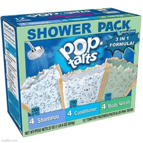 Introducing the Pop-Tart Shower Pack! 3 delicious flavors! | made w/ Imgflip meme maker