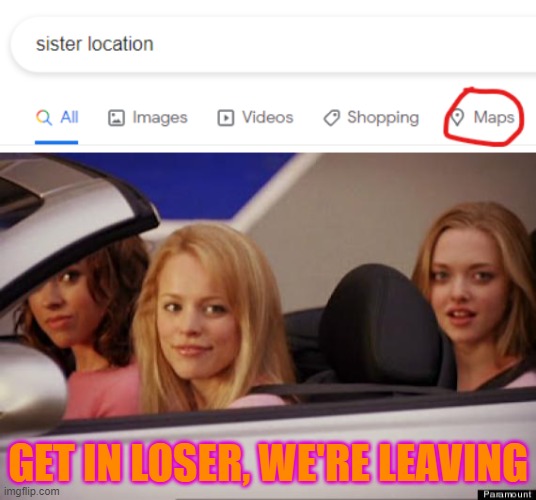 *title* | GET IN LOSER, WE'RE LEAVING | image tagged in get in loser | made w/ Imgflip meme maker