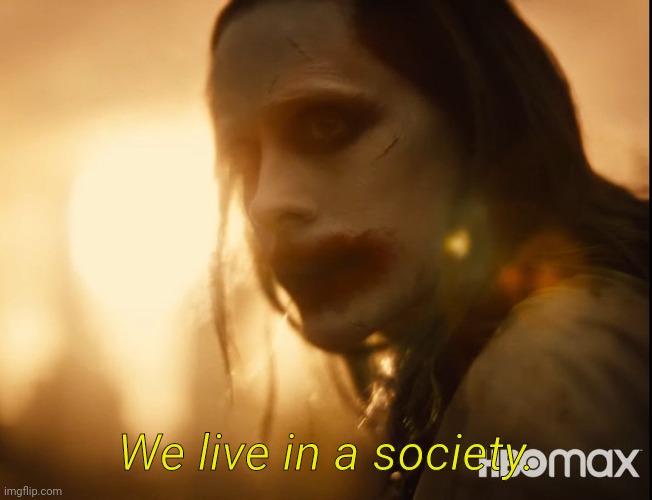 WE LIVE IN A SOCIETY | We live in a society. | image tagged in we live in a society | made w/ Imgflip meme maker