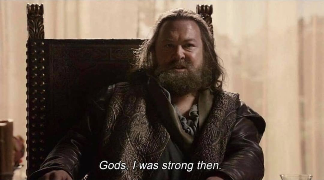 High Quality Gods I was strong then Blank Meme Template