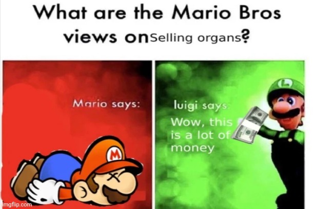 X-X | image tagged in bruh,mario bros views | made w/ Imgflip meme maker