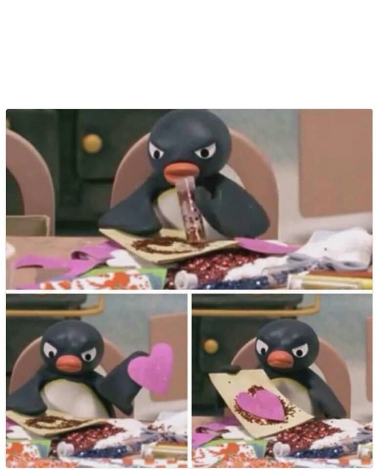 Pingu Card Blank Meme Template