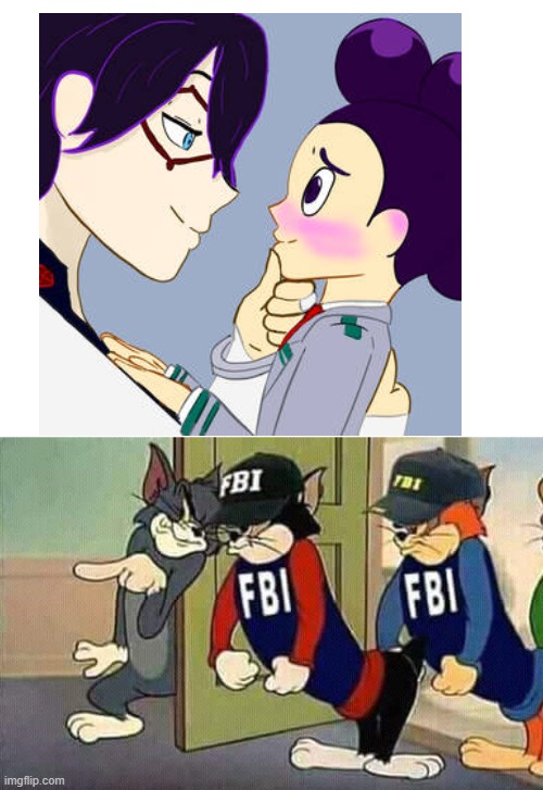 NONONONONONONO- | image tagged in tom jerry fbi | made w/ Imgflip meme maker