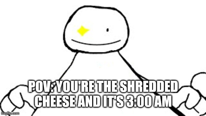 He seeks the cheddar. | POV: YOU'RE THE SHREDDED CHEESE AND IT'S 3:00 AM | image tagged in bob,pov | made w/ Imgflip meme maker