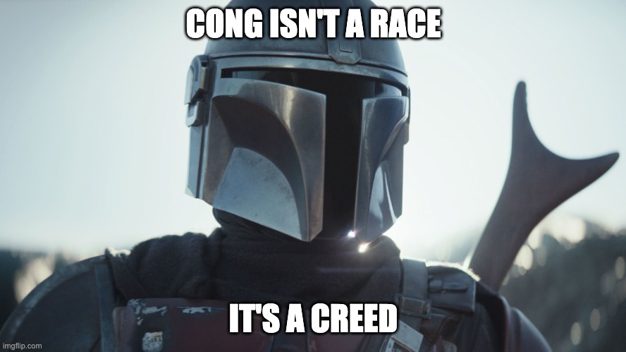 The Mandalorian. | CONG ISN'T A RACE; IT'S A CREED | image tagged in the mandalorian | made w/ Imgflip meme maker