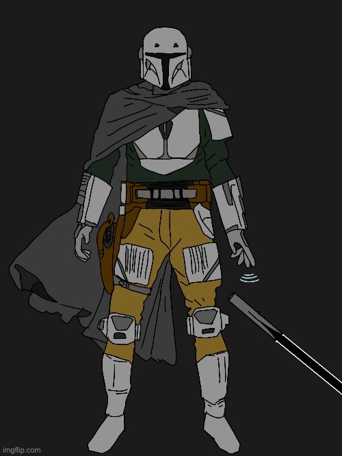 me as a mandalorian and yes i drew this | image tagged in star wars,the mandalorian | made w/ Imgflip meme maker