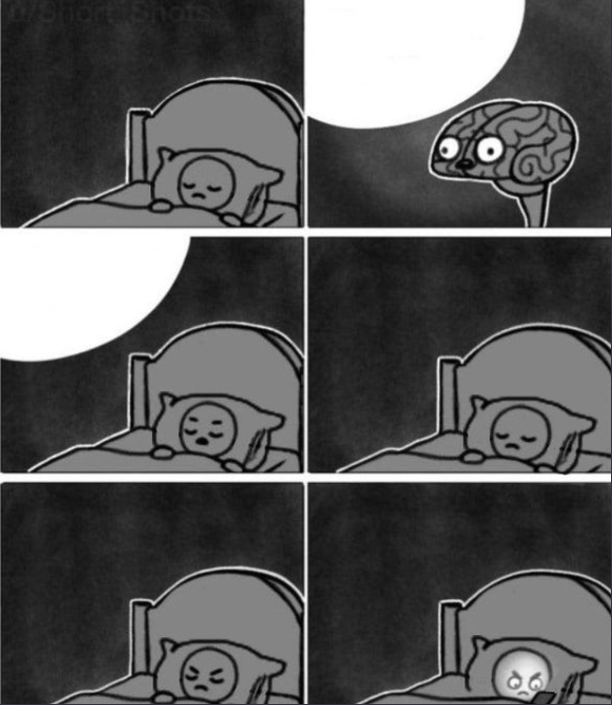 Brain Bed Angry Meme Template