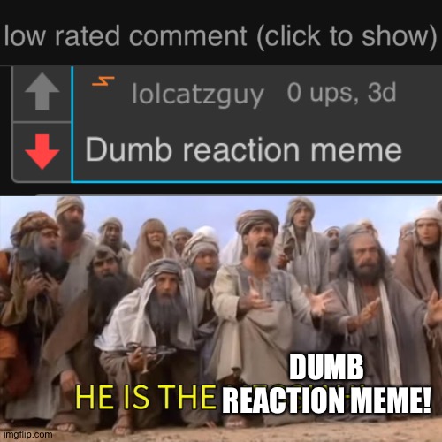 Seriously? | DUMB REACTION MEME! | image tagged in low rated comment dark mode version,please listen i am not the messiah,who asked,my pokemon can't stop laughing you are wrong | made w/ Imgflip meme maker