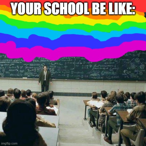 School | YOUR SCHOOL BE LIKE: | image tagged in school | made w/ Imgflip meme maker