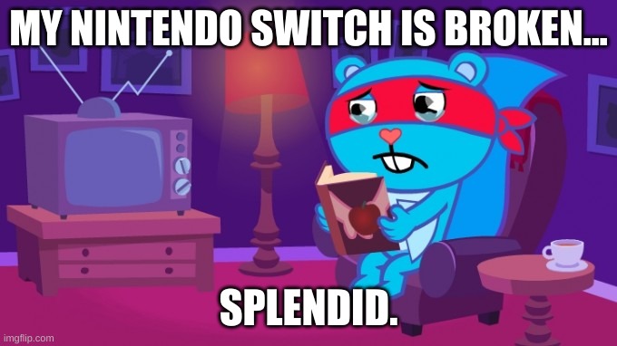 splendid sad when his nintendo switch is broken | MY NINTENDO SWITCH IS BROKEN... SPLENDID. | image tagged in crying | made w/ Imgflip meme maker