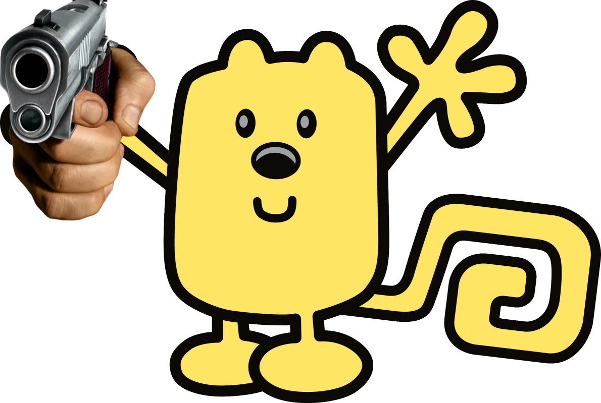 gun-handed Wubbzy Blank Meme Template