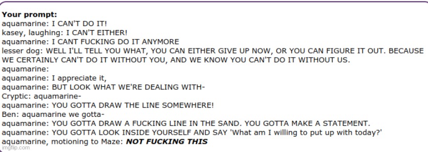 oh sh- you made Aquamarine snap... that's not good | made w/ Imgflip meme maker