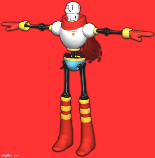 T-Posing Papyrus | image tagged in t-posing papyrus | made w/ Imgflip meme maker