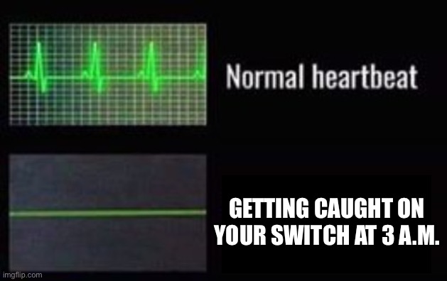 Glad I don’t do this... | GETTING CAUGHT ON YOUR SWITCH AT 3 A.M. | image tagged in nintendo switch | made w/ Imgflip meme maker