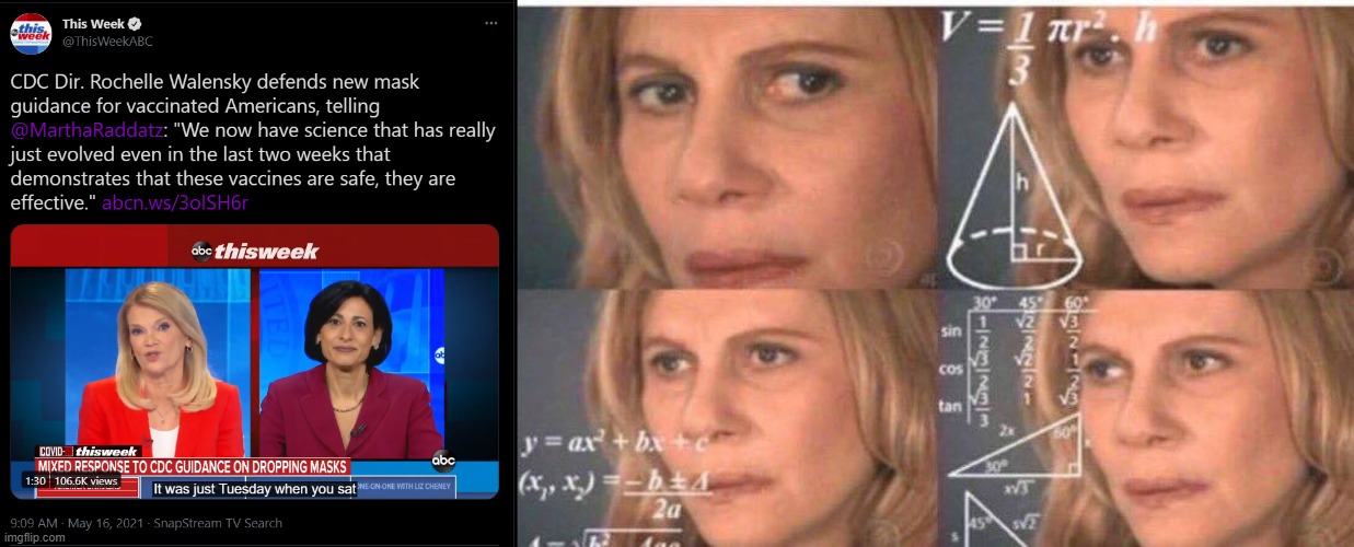 Vax Safety | image tagged in math lady/confused lady | made w/ Imgflip meme maker
