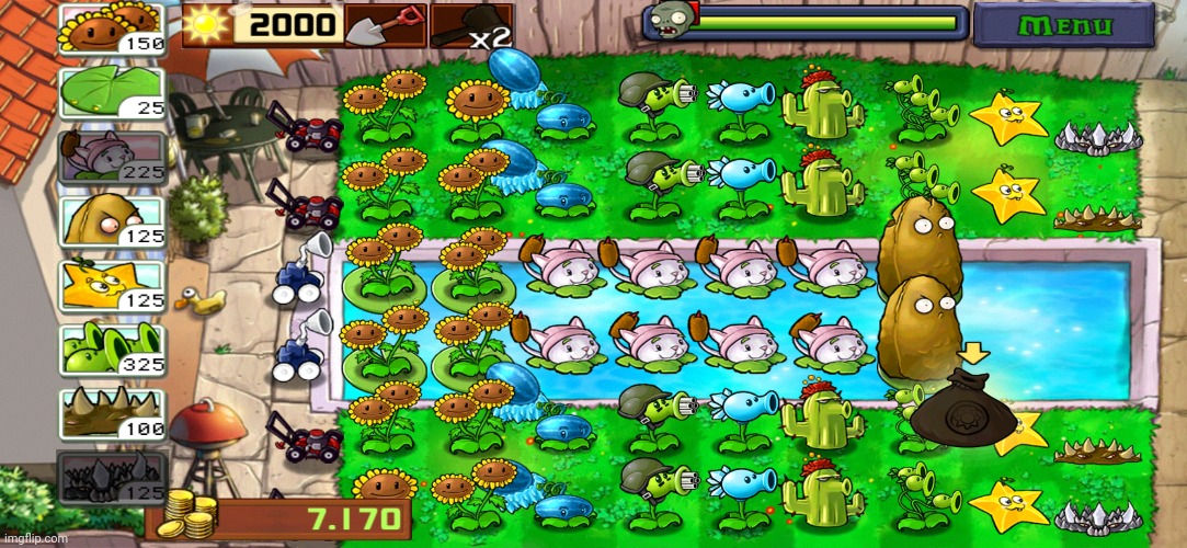 Imagine letting the zombies get trough 3 tiles of your lawn | made w/ Imgflip meme maker