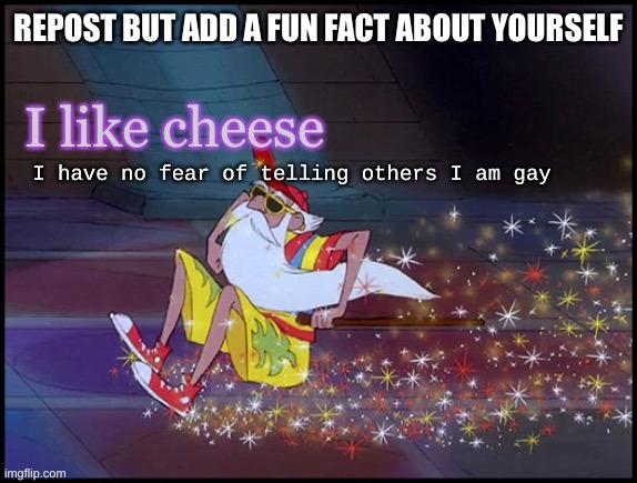 The fastest repost in the LGBTQ stream | I have no fear of telling others I am gay | made w/ Imgflip meme maker