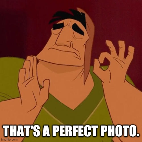 When X just right | THAT'S A PERFECT PHOTO. | image tagged in when x just right | made w/ Imgflip meme maker