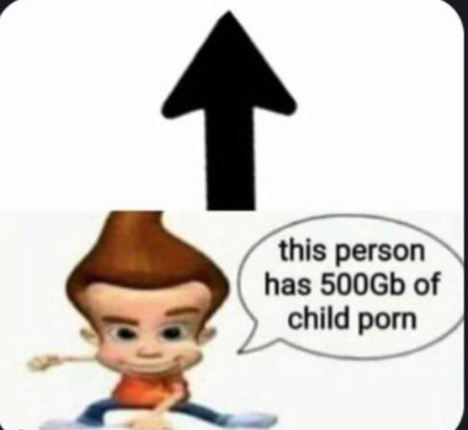 This person has 500gb of child porn Blank Meme Template