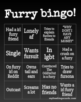 Furry bingo Blank Meme Template