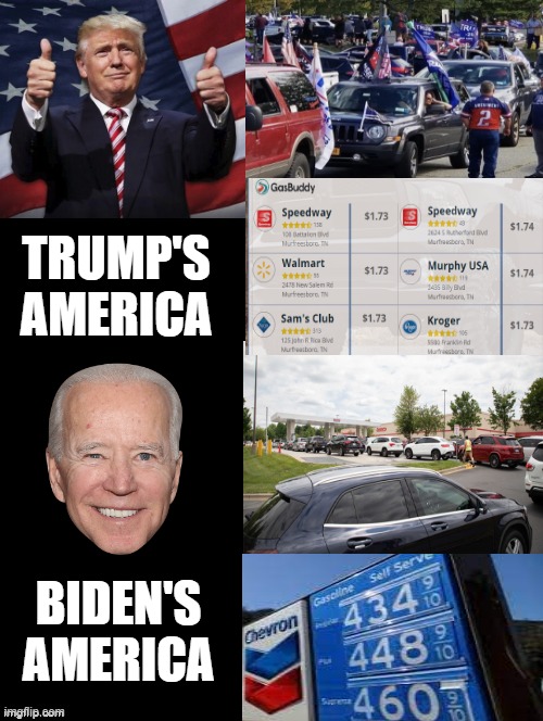 Which America? Biden Versus Trump? | TRUMP'S AMERICA; BIDEN'S AMERICA | image tagged in stupid liberals,morons,biden,trump,patriot | made w/ Imgflip meme maker