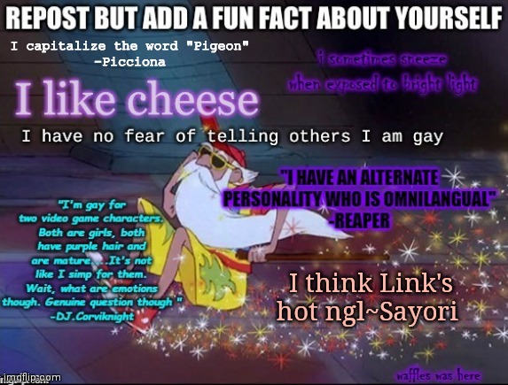 I think Link's hot ngl~Sayori | made w/ Imgflip meme maker