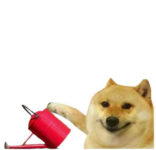 High Quality Watering doge Blank Meme Template