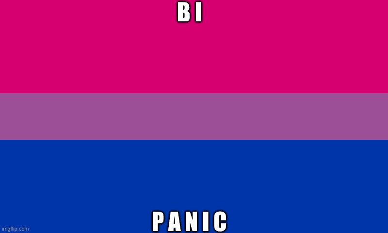 Bi flag | B I P A N I C | image tagged in bi flag | made w/ Imgflip meme maker
