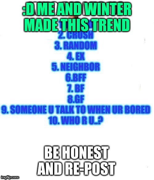 Congwats, Waffle Chan :3 | :D ME AND WINTER MADE THIS TREND | made w/ Imgflip meme maker