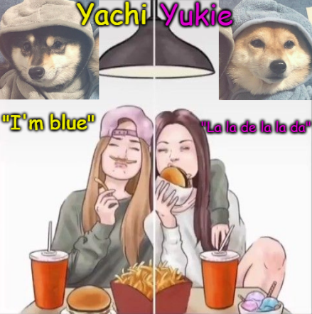 Yachi and Yukie temp Blank Meme Template