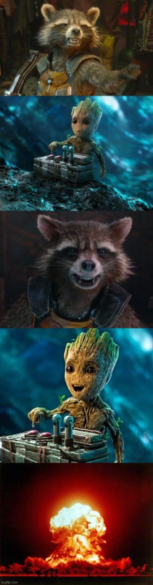 Groot Destroys the Universe | image tagged in groot destroys the universe | made w/ Imgflip meme maker
