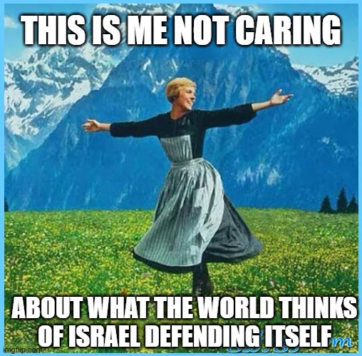 Attack a country, the country defends itself - simple. | THIS IS ME NOT CARING; ABOUT WHAT THE WORLD THINKS OF ISRAEL DEFENDING ITSELF | image tagged in this is me not caring,israel | made w/ Imgflip meme maker