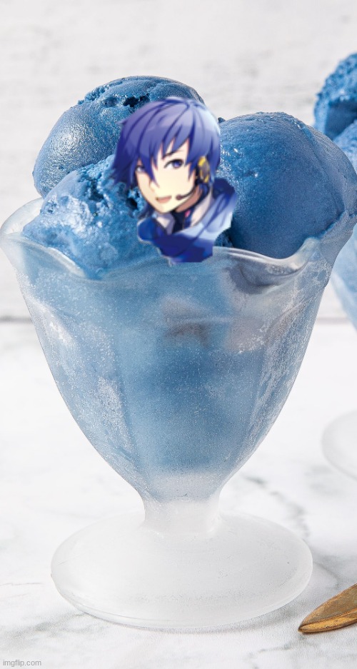 kaito icecream | image tagged in vocaloid | made w/ Imgflip meme maker