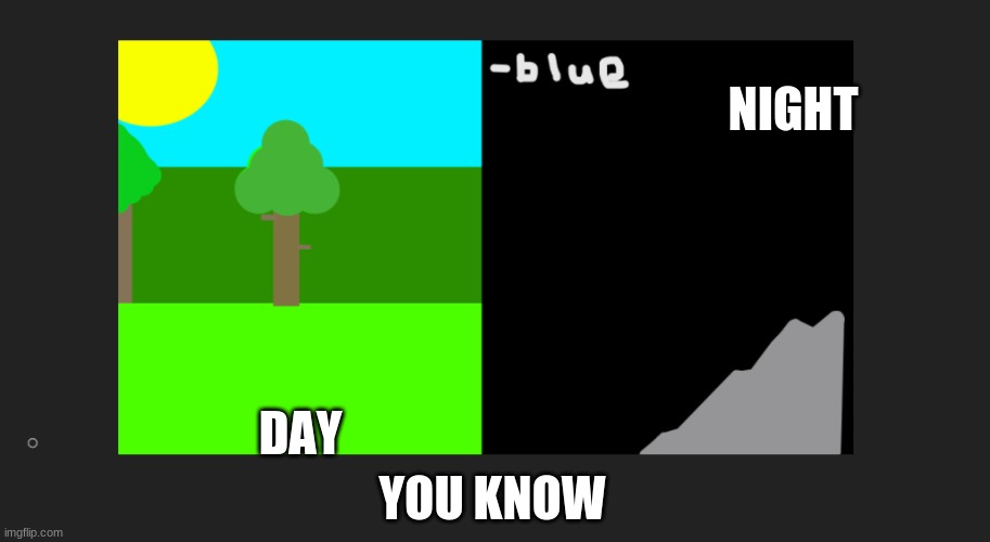 only for cyan official stream | NIGHT; DAY; YOU KNOW | image tagged in only for cyan official stream | made w/ Imgflip meme maker