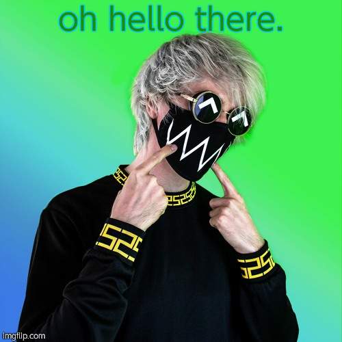 gm | oh hello there. | image tagged in tokyo machine | made w/ Imgflip meme maker