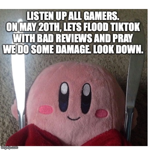 Og post by floppah. All credit goes to him (upvote so it gets on the front page) | image tagged in tiktok sucks,tik tok sucks,storm,kirby | made w/ Imgflip meme maker