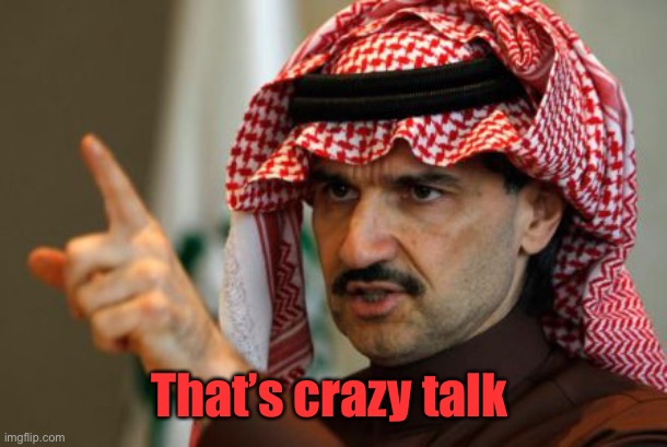 arab | That’s crazy talk | image tagged in arab | made w/ Imgflip meme maker