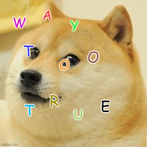 Doge Meme | W A Y T O T R U E O | image tagged in memes,doge | made w/ Imgflip meme maker