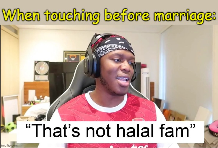 . | When touching before marriage: | image tagged in that's not halal fam | made w/ Imgflip meme maker