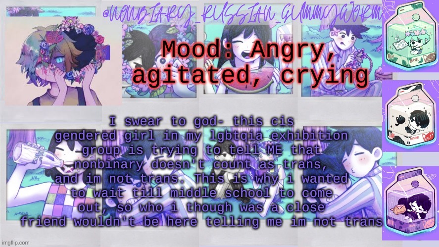 So here I am, pissed ( sorry if this should be nsfw) , and crying in class, yaaaay | made w/ Imgflip meme maker