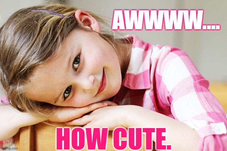 AWWWW.... HOW CUTE. | made w/ Imgflip meme maker