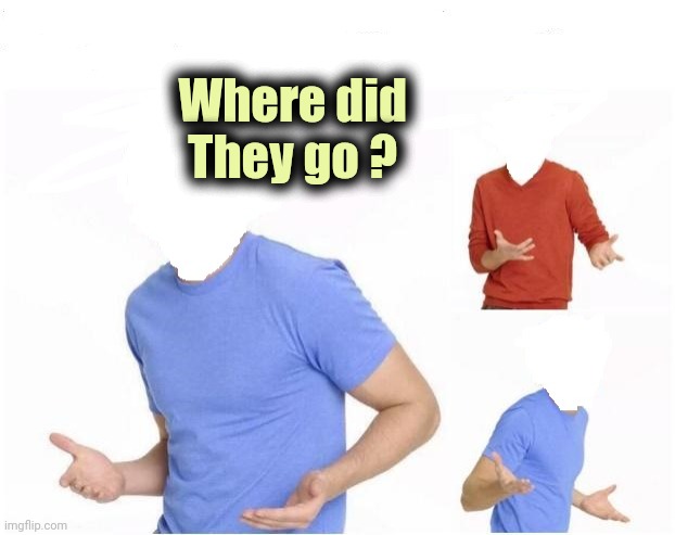 where did they go? | Where did       
They go ? | image tagged in where did they go | made w/ Imgflip meme maker