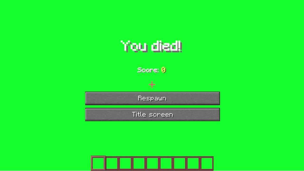High Quality Minecraft "You died!" Screen Blank Meme Template