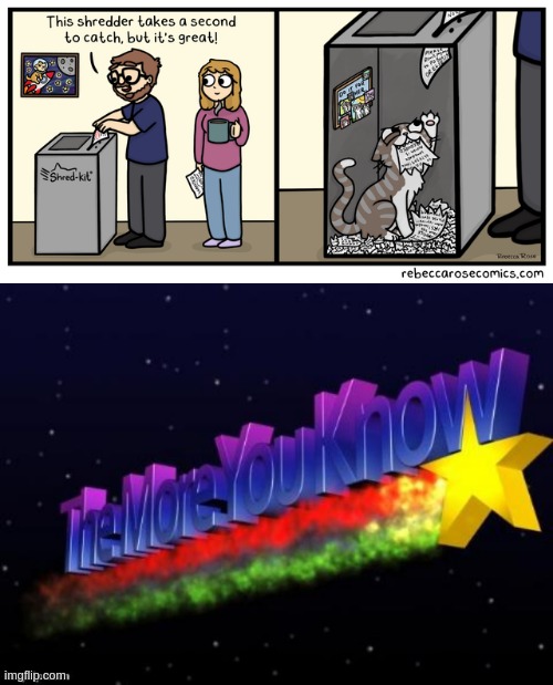 the secret to a shredder. | image tagged in the more you know | made w/ Imgflip meme maker